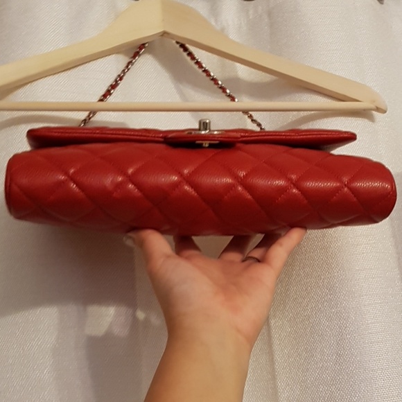 ❌SOLD❌ Red Chanel Shoulder Bag Caviar - Picture 6 of 7